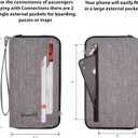 Valante Premium Family Travel Document Organizer Capacious RFID Passport Holder Wallet (Large, gray)