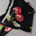 Beach Towels-Absorbent Quick Dry Pool Towel 35x70in,Watercolor Red Cherry on Black Sand Free Oversized Large Bath Towel Soft Blanket for Swim Travel Camping,Farm Seamless Fruit Art