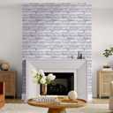 Commomy Brick Peel and Stick Tile - 10 pcs 11.8”x 11.8” (Covers 9.7 sq.ft) Small Size PVC Printable Faux Brick Wall Panels Brick Wallpaper Wall Paneling for Kitchen,Bedroom,Bathroom,Living Room