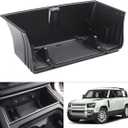 Karltys Center Console Organizer Tray for Land Rover Defender Accessories 90 110 130 2020-2025, Durable ABS Middle Console Organizer Central Storage Box with Non-Slip Mat