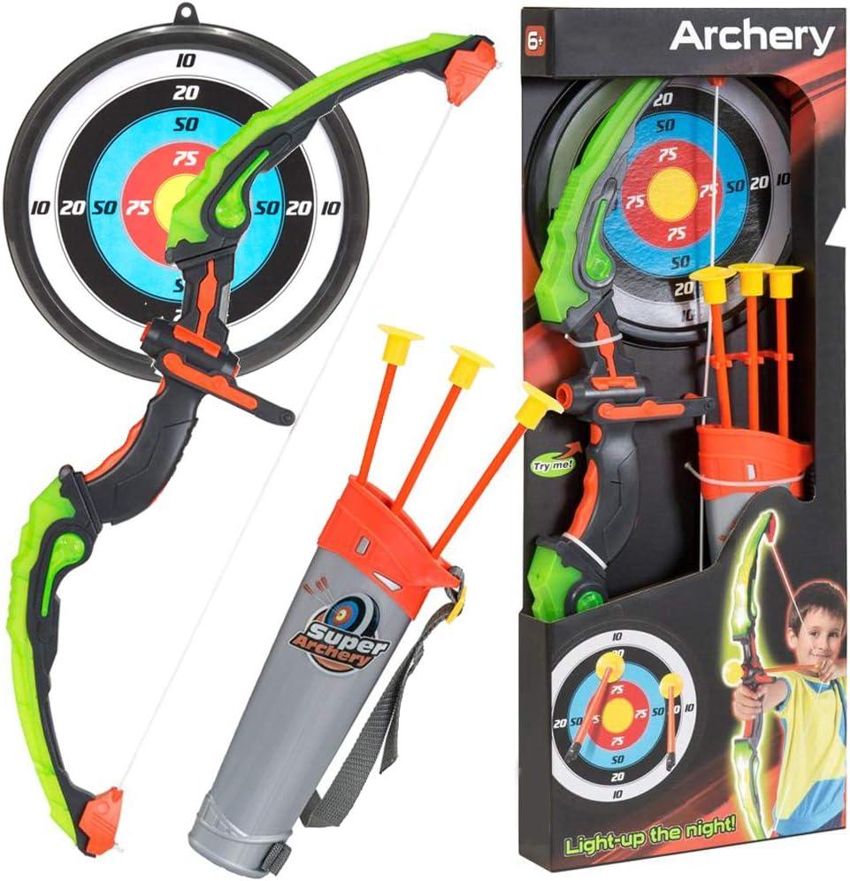 Bow & Arrow Toy Set for Kids, Archery Bow 32" Long, Suction Arrow 22", Pretend Play, Soft Power Safe Children Game Set,Silver,Kii-Archery-K35881C Bow & Arrow Toy Set for Kids, Archery Bow 32" Long, Suction Arrow 22", Pretend Play, Soft Power Safe Children Game Set,Silver,Kii-Archery-K35881C