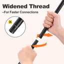 3 x Black Curtain Rods for Windows 36"- 48", Decorative Drapery Rod Adjustable by Splicing, 5/8 inch Small Curtain Rod for Bedroom, Living Room, Kitchen and Outdoors