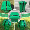 Trash Can Locks with Self-Locking Buckle Heavy Duty Adjustable Bear Proof Lid Straps for 28-96 Gallon Bins, Animal-Proof Garbage Can Lock for Raccoons, Squirrels, Wildlife (4)