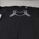 Lovable Skeleton Hand Heart Sign Halloween Men Women Premium T-Shirt 3XL