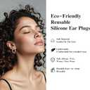 Fita+ Soft Ear Plugs for Sleeping, 7 Pairs XS/S/M/L, Reusable Noise Reduction Ear Plugs up to 33dB, Noise Cancelling for Work, Focus, Sleep - Black