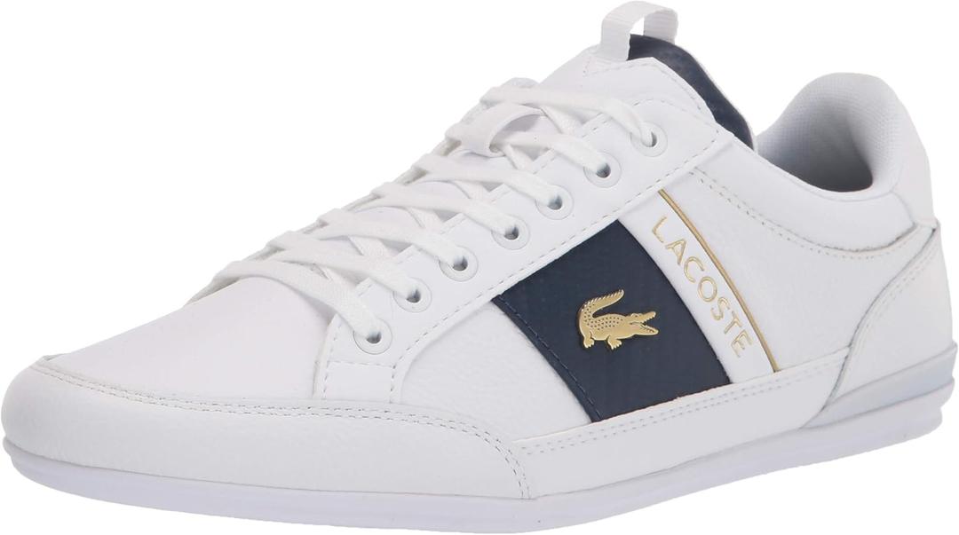 Lacoste Men's Chaymon Sneaker (9.5, White/White Leather)