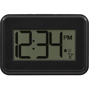 SEDLAV Digital Black Desk Alarm Clock with Timer - Sleek and Functional Timekeeper