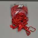 50pcs 8 Inch Stretch Elastic Loops with Pre-Tied Red Ribbon Bows for Gift Wrapping,Baby Showers, Weddings, Christmas Boxes (8", Red)