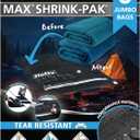 Hefty 3 Pack Vacuum Bags for Bedding, Large Vacuum Seal Storage Bags (30x36 Inch) Space Saving for Clothes, Pillows, Comforter Storage, Pump Included (3 Jumbo Bags Black)