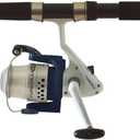 Okuma Fishing TU-702-50 Tundra Combo Spinning Reel (Large, White/Blue)