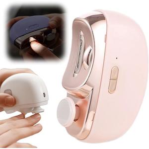 Electric Nail Clippers, 2026 New 2 in 1 Electric Polishing Automatic Nail Clippers, Multifunctional Nail Trimmer with 2 Adjustable Speeds for Seniors, Kids, Adults (Pink)