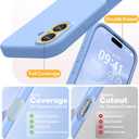 Vooii Magnetic for iPhone 17 Case, Compatible with Magsafe (Premium Liquid Silicone) (Integrated Camera Control Button) Full Body Protective Anti-Scratch Microfiber Lining 6.3", Light Blue