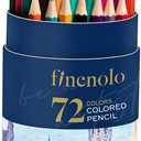deli Artist-Grade 72 Colored Pencils Set - Ultra-Soft Core for Smooth Blending & Layering - Perfect for Adult Coloring Books, Drawing, Sketching - Premium Art Supplies with Free Sharpener