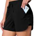 ATTRACO Women Swim Shorts Side Split Swim Trunk 2 in 1 Board Shorts with Pockets Swim Bottom (3X-Large)