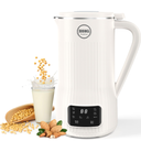 BUAIAHUG Nut Milk Maker Machine 20oz – Upgraded 10-Blade Almond, Soy & Oat Milk Maker, Plant-Based Dairy-Free Beverage Maker with Auto-Clean, Timer, Keep Warm, Boil & Cold Drink Functions