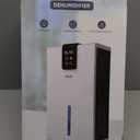 Dehumidifier, Dehumidifiers for Home, 98 OZ Water Tank, (1000 sq.ft) Quiet Dehumidifier for Basement Bedroom Bathroom with Humidity Display, Auto Shut Off, Relaxing 7 Color Ambient Light (Silver)