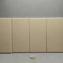 4PCS Sound Proof Panels for Walls, Large Acoustic Panels Sound Absorbing, 23.6x11.8 Inches Sound Proof Foam Panels for Walls, Fiberglass Inner Sound Absorbing Panels for Studio Home Office (Camel)