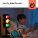 Kicko Traffic Light Prop, 12.25 inch - Simulates Traffic Stop Light - Novelty Traffic Light Lamp - Plug-in Blinking Bedside Lamp - Race Decorations Traffic Signs - Red Light Green Light Game for Kids