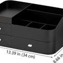 MIUOPUR Perfume Organizer for Men, Perfume Stand, Shelves for Perfumes, Organizador de Perfumes, Dresser Organizer Countertop, Mens Bedroom Essentials, Gifts for Men (Large, Black)