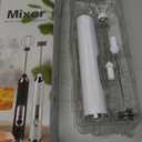 Handheld Milk Frother Wand 3-Speed,Electric Whisk Drink Mixer for Coffee,Milk,Cream,Lattes,Usb Charging with 2 Heads,Coffee Enthusiasts Gift-White