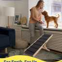 Dog Ramp for Bed & Couch for Small & Medium Dogs - Joint-Friendly, Anti-Slip, Adjustable, Odor-Free, Up to 70 lbs