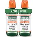 TheraBreath Fresh Breath Mouthwash, Rainforest Mint, Alcohol-Free, 16 Fl Oz (2-Pack) Exp: 05/2028