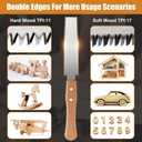 3 x Japanese Pull Saw, Hand Saw With Double Edges of 11/17 TPI, SK5 Flexible Blade Flush Cut Saw for Wood Cutting