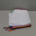 12pcs Mesh Zipper Pouch Bags, Extra Large A3 Puzzle Bag for Organizing, 12 Colors, 12 Packs, Classroom Must Have Storage Bag, File Bags for School, Board Games and Office Supplies