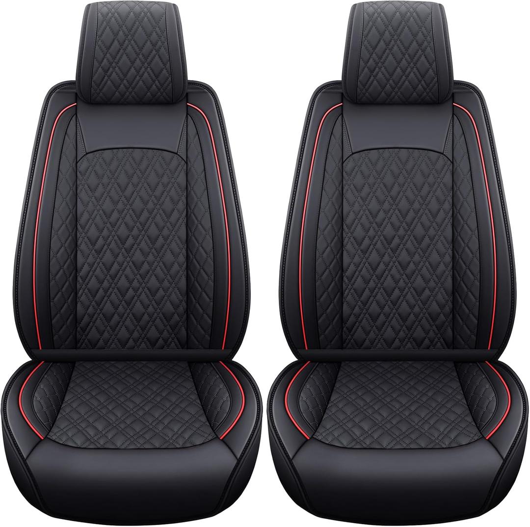 YIERTAI Car Seat Covers for Dodge Ram Fit 2009-2026 1500 2010-2026 2500 3500 Classic Bighorn Longhorn Laramie Tradesman Truck Red Front