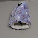 Cozy Hideout House for Small Animals - Soft Washable Bed for Guinea Pigs, Chinchillas, Hamsters and Hedgehogs Warm Comfortable Pet Hideaway with Plush and Fleece for Winter (Purple)