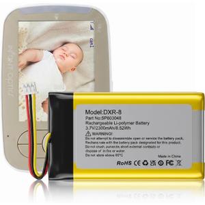 for Infant Optics DXR-8 Replacement Battery,2300mAh High Rechargeable Battery,Upgrading Capacity and Security,NOT for DXR-8 PRO Model