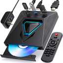 6-in-1 DVD Player for TV-External Mini CD/DVD Drive with HDMI AV Output, USB/TF Reader. Universal DVD Players forTV/Monitors/PCs/Laptops, PAL/NTSC Support.Player for Home DVD Players for tv hdmi (black)