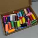 ilauke 72pcs Sewing Thread Bobbins Kit, 36 Colors 550 Yard Thread for Sewing Matched 50 Yard Prewound Bobbins, Polyester Threads for Machine Home Hand Crafting 72 pieces (Excluding Accessories)