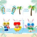 LaVenty Beach Cake Decorations Summer Surfboard Cake Toppers Pool Party Cake Decoration Luau Cake Decoration Hawaiian Cake Decorations for Summer Decorations