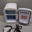 Antarctic Star Compact Refrigerator, Portable Mini Fridge, Skin Care 4L Capacity/6 Cans, for Bedroom, Car, Office & Dorm, Small Cooler for Cosmetics, Magnetic Brushed Stainless Steel Door, White