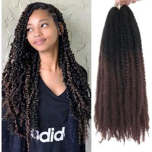 XSASLYET Marley Twist Braiding Hair 18 Inch 8 Packs, Natural Kinky Texture, Easy to Separate, Tangle Resistant, Low Shedding, Soft Lightweight Marley Hair for Twist and Protective Styles (OT33)