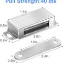 Onarway Magnetic Door Catch 40 lbs Pull Strong Magnet Cabinet Latches Magnetic Hardware Stainless Steel Chrome Door Closer for Bathroom Kitchen Sliding Door Window Cupboard (3 Pack-Strength 20KG)