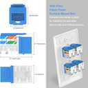 VCE UL Listed 10Gbps Cat6 Keystone Jack Insert 25-Pack, 90 Degree Punch Down RJ45 Keystone Jack Adapter Slim Profile Blue