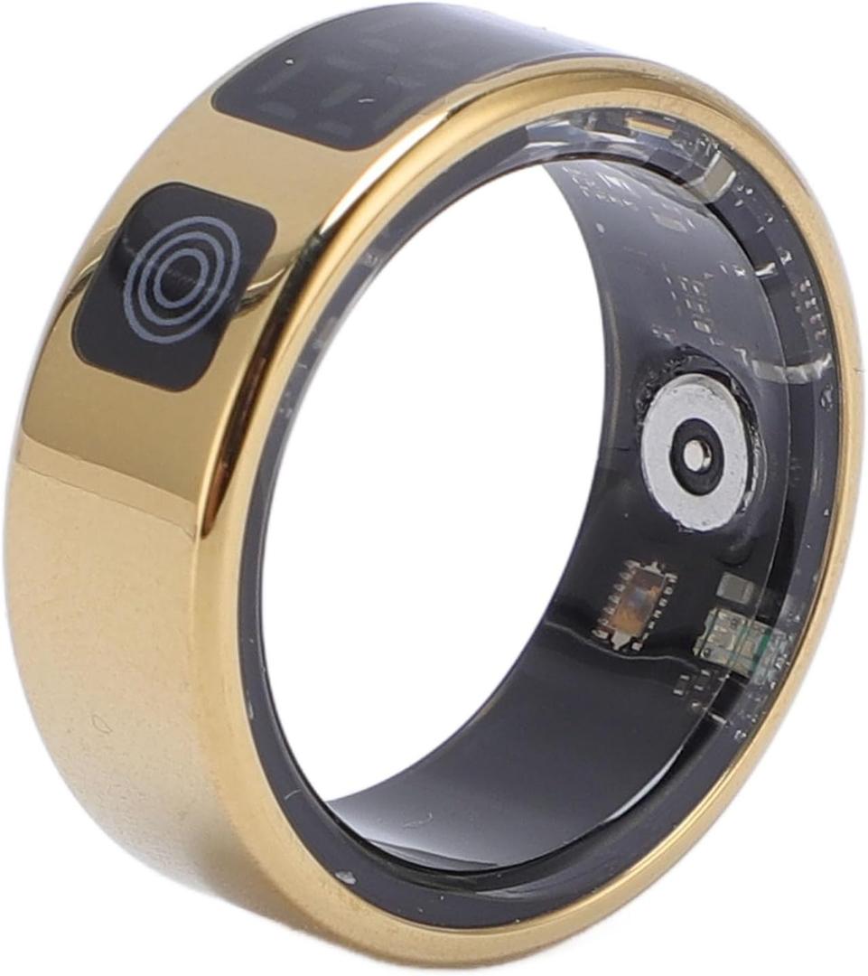 Smart Ring, Fitness Tracker Ring, Cordless Sports Health Tracker with APP, IP68, Multi Modes Activity Tracker for Men Women Birthday Gift  - Size 7