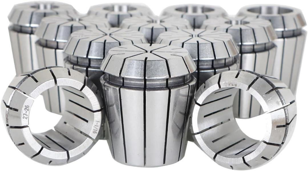findmall 12Pcs ER40 Collets Common Size 1/8 3/16 1/4 5/16 3/8 1/2 5/8 3/4 1 1-1/16 1-1/8 Inch