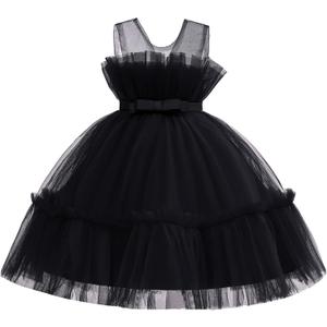 6M-9T Infant Baby Girls Ruffle Ball Gown Party Pageant Lace Dresses (6-12 Months, Black)