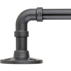 Decopolitan 5/8" Pipe Wrap Around Curtain Rod Set, 28 to 48 Inches, Vintage Bronze