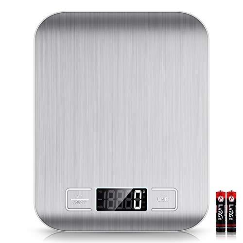 Mik-Nana Food Scale, 22lb Digital Kitchen Scale Weight Grams and Oz for Baking and Cooking, 1g/0.1oz Precise Graduation, Easy Clean Stainless Steel