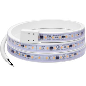 Maxxima 36 in. Hardwired LED Under Cabinet Strip Light, 1380 Lumens, 3000K Warm White, Kitchen and Living Room 120V White Cove Lighting, No Power Supply Needed