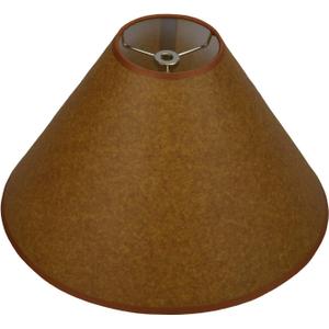 FenchelShades.com Lampshade 4" Top Diameter x 13" Bottom Diameter x 9" Slant Height with Washer (Spider) Attachment for Lamps with a Harp (Paper Oiled Kraft)