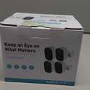 GMK Solar Security Cameras Wireless Outdoor 4 Pack, 2K Battery Powered Cameras for Home Security, Color Night Vision, Motion Detection, 2-Way Talk, IP65 Waterproof, Remote Access, Cloud/SD Storage