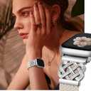 TOYOUTHS Braided Magnetic Band Compatible with Apple Watch Bands 38/40/41/42/44/45/46/49mm Women Men, Dressy Celtic Metal Stretchy Elastic Strap for iWatch Series 11 10 9 8 7 6 5 4 SE/Ultra 3 2 1