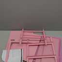 BOLUO Pink Nightstand with Charging Station, LED Night Stand with 2 Fabric Drawers, Bedside Table with USB Ports and Outlets, Nightstand for Bedroom Modern