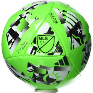 Adidas MLS Club Soccer Ball, Solar Green/Black/White, 4