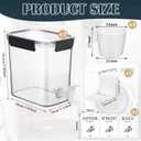 Soaoo 3 Set 67.6 oz Liquid Laundry Detergent Dispenser with Faucet and Cup Holder Labels Plastic Fabric Softener Container Detergent Drip Catcher for Laundry Room Washing Soap